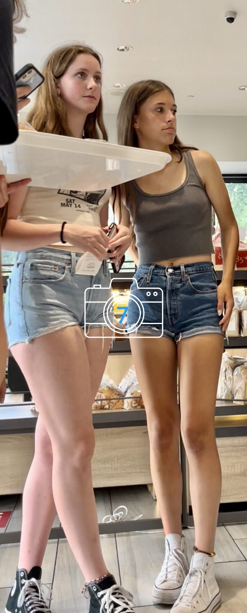 Tight jeans and shorts candid teens