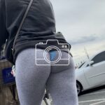 Big ass inside tight Yoga pants