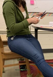 Elementary school teacher tight jeans - Candid Teens
