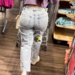Loose jeans candid ass teen free shopping creepshot
