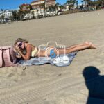 Sexy girl lying on beach busted me
