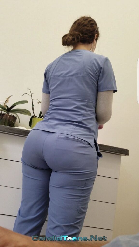 Candid ass of this nurse by spy cam - Candid Teens