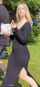 Vpl see through dress in sunlight - Candid Teens