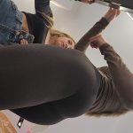 Two sexy blonde girls with busted face and tight butt in leggings IMG_20260222_020714